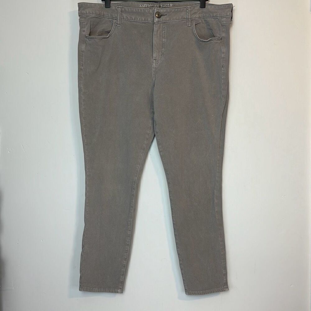 American Eagle Outfitters Gray AEO Sateen Jeggings 20